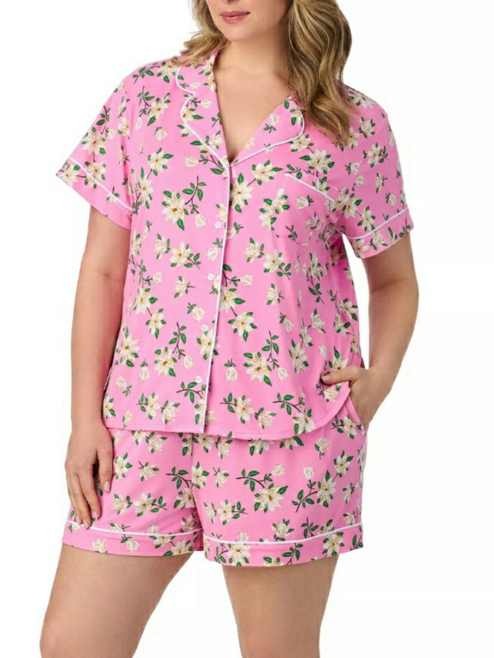 Draper James (EUC) Pink Magnolia  Print Sleep Set 3X